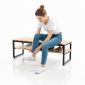 Ghế băng ngồi thay giày 120x40x45cm gỗ cao su GBD061