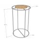 Giá treo áo vest vòng tròn gỗ cao su khung sắt GQA68040