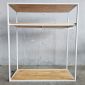 Giá treo đồ trưng bày shop 120x45x130cm gỗ cao su GQA68041