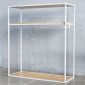 Giá treo đồ trưng bày shop 120x45x130cm gỗ cao su GQA68041