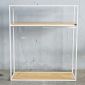 Giá treo đồ trưng bày shop 120x45x130cm gỗ cao su GQA68041