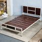 Giường ngủ lắp ráp 120x200x45cm gỗ cao su GN68054
