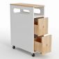 Tủ di động TINY 20x60x81cm gỗ cao su TDDT001