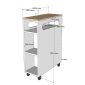 Tủ di động TINY 20x60x81cm gỗ cao su TDDT001