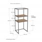 Kệ máy giặt 3 tầng 78x63x178cm gỗ cao su KMG68028