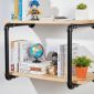 Kệ ống nước treo tường 2 tầng 80x30x40 gỗ cao su PPF023