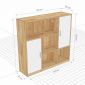 Kệ sách 120x30x120cm gỗ cao su KS68346