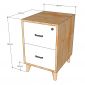 Tủ giấu tiền để đầu giường 38x45x58cm gỗ cao su TDG68062