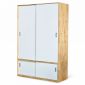 Tủ quần áo 2 cánh cửa trượt 140x55x200cm gỗ cao su TQA68076