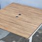Bàn cụm 2 người 120x120cm gỗ Plywood chân sắt hệ CONE HBCO026 Bàn cụm 2 người 120x120cm gỗ Plywood chân sắt hệ CONE HBCO026