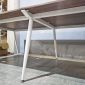 Bàn cụm 4 người 240x120cm gỗ PLywood vân sồi chân sắt hệ CONE HBCO027