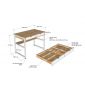 Bàn học có ngăn kéo 100x60cm gỗ cao su BD68164