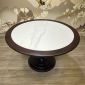 Bàn tròn Imperial đường kính 1m2 mặt đá ceramic cao cấp chân gỗ BA68275