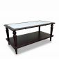 Bàn sofa chữ nhật 120x60cm mặt đá ceramic chân tiện gỗ tần bì TT68344