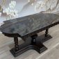 Bàn sofa chữ nhật 146x75cm mặt đá ceramic chân gỗ tần bì TT68345 Bàn sofa chữ nhật 146x75cm mặt đá ceramic chân gỗ tần bì TT68345