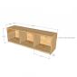 Ghế băng dài ngồi thay giày 140x35cm gỗ cao su GBD062