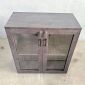 Tủ hồ sơ 2 tầng cửa kính gỗ cao su 80x40x87cm THS68024