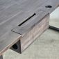 Bàn góc L có hộp điện 150x150cm gỗ tràm hệ Rectang HBRT120