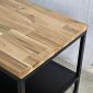 Bàn Sofa 2 tầng mặt gỗ Tràm chân sắt TT68130