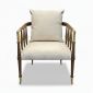 Ghế sofa đơn Caracole Beauty bọc vải nhung gỗ Ash GSD6832