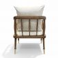 Ghế sofa đơn Caracole Beauty bọc vải nhung gỗ Ash GSD6832