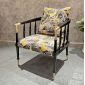 Ghế sofa đơn Caracole Beauty bọc vải nhung gỗ Ash GSD6832