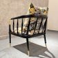 Ghế sofa đơn Caracole Beauty bọc vải nhung gỗ Ash GSD6832