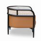 Ghế sofa đơn Targa bọc da Si gỗ Ash GSD68112