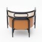 Ghế sofa đơn Targa bọc da Si gỗ Ash GSD68112