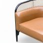 Ghế sofa đơn Targa bọc da Si gỗ Ash GSD68112