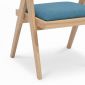 Ghế V-Leg có tay nệm bọc vải gỗ Ash GSK032