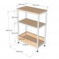 Kệ để CPU 3 tầng 30x54x80cm gỗ cao su KCPU68026 Kệ để CPU 3 tầng 30x54x80cm gỗ cao su KCPU68026