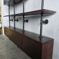 Hệ kệ ống nước áp tường 180x25x200cm gỗ cao su PPF025