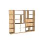 Hệ kệ sách kết hợp kệ rượu 190x30x160cm gỗ cao su KS68349