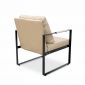 Ghế sofa đơn khung sắt nệm bọc da Si GSD68115