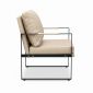Ghế sofa đơn khung sắt nệm bọc da Si GSD68115