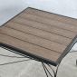 Bàn ngoài trời vuông 90x90cm gỗ nhựa vân nổi 3D BNT014