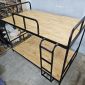 Giường tầng khung sắt lắp ráp mặt gỗ tự nhiên GT014