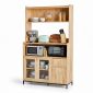 Tủ kệ nhà bếp 117x45x193cm gỗ cao su KB68076 Tủ kệ nhà bếp 117x45x193cm gỗ cao su KB68076