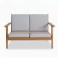Ghế sofa Land đôi bọc da Si gỗ Ash SFB68108