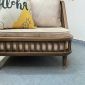 Ghế sofa đơn KBH nan gỗ nệm da GSD68062 Ghế sofa đơn KBH nan gỗ nệm da GSD68062