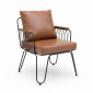 Combo bàn sofa tròn chân chữ V và 2 ghế sofa Fi12 sắt CBSF68067