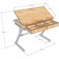 Bàn vẽ kỹ thuật 100x50cm gỗ cao su DD68016