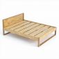 Giường ngủ gỗ cao su khung sắt lắp ráp GN68028