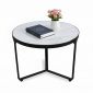 Bàn sofa tròn đk 60cm mặt ceramic TT68357