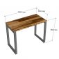 Bàn làm việc 100x50cm gỗ tràm hệ Rectang HBRT123