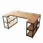 Bàn làm việc kết hợp 2 kệ sách 160x100cm gỗ cao su BD68167