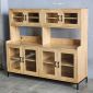 Tủ kệ nhà bếp đôi 160x45x140cm gỗ cao su KB68083