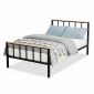 Giường ngủ 140x200cm gỗ cao su khung sắt GN68040