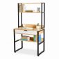 Bàn học liền kệ nhỏ 80x50x150cm gỗ cao su FD68085